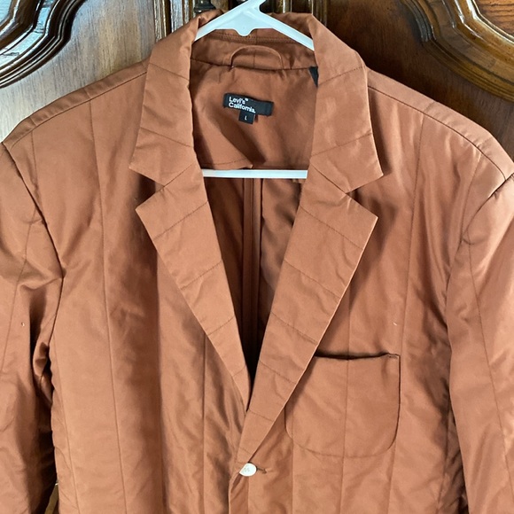 Levis California Quilted Copper Mens Blazer jacket size L. Rare - Picture 14 of 16